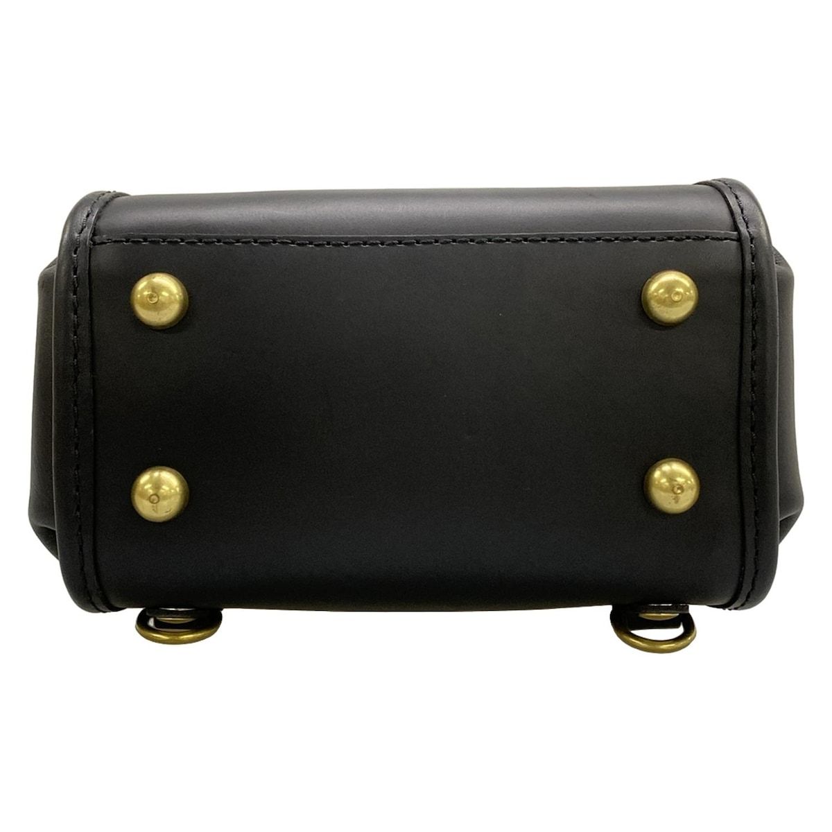 HERZ 黒のレザーハンドバッグ HERZ(ヘルツ) ハンドバッグ美品 - 黒 レザー - メルカリ