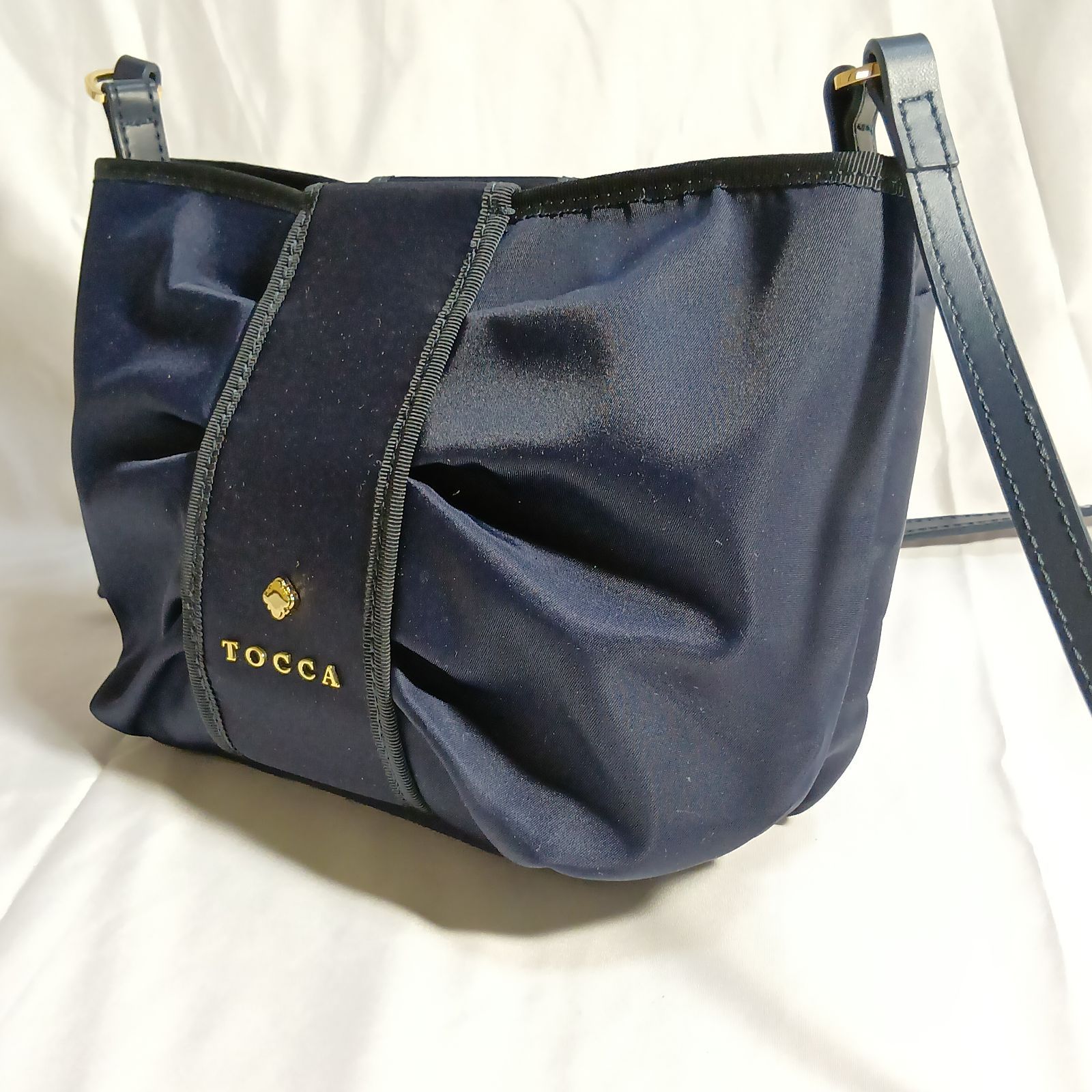 トッカ ハンドバッグ美品 - ネイビー 美品】TOCCA トッカ バッグ 