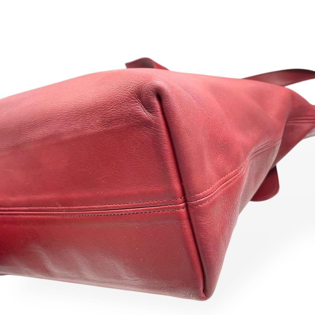 極美品 COACH オールドコーチ USA製 トートバッグ 肩掛け レッド