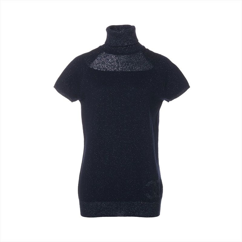 CHANEL シャネル ニット 09A Size:38 ラメ カシミア混 ウール 半袖  