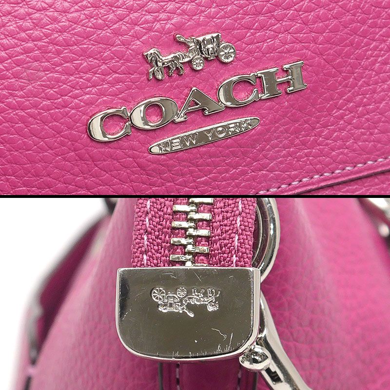 バッグ COACH ミニエマ サッチェル 2wayハンドバッグ マゼンタピンク