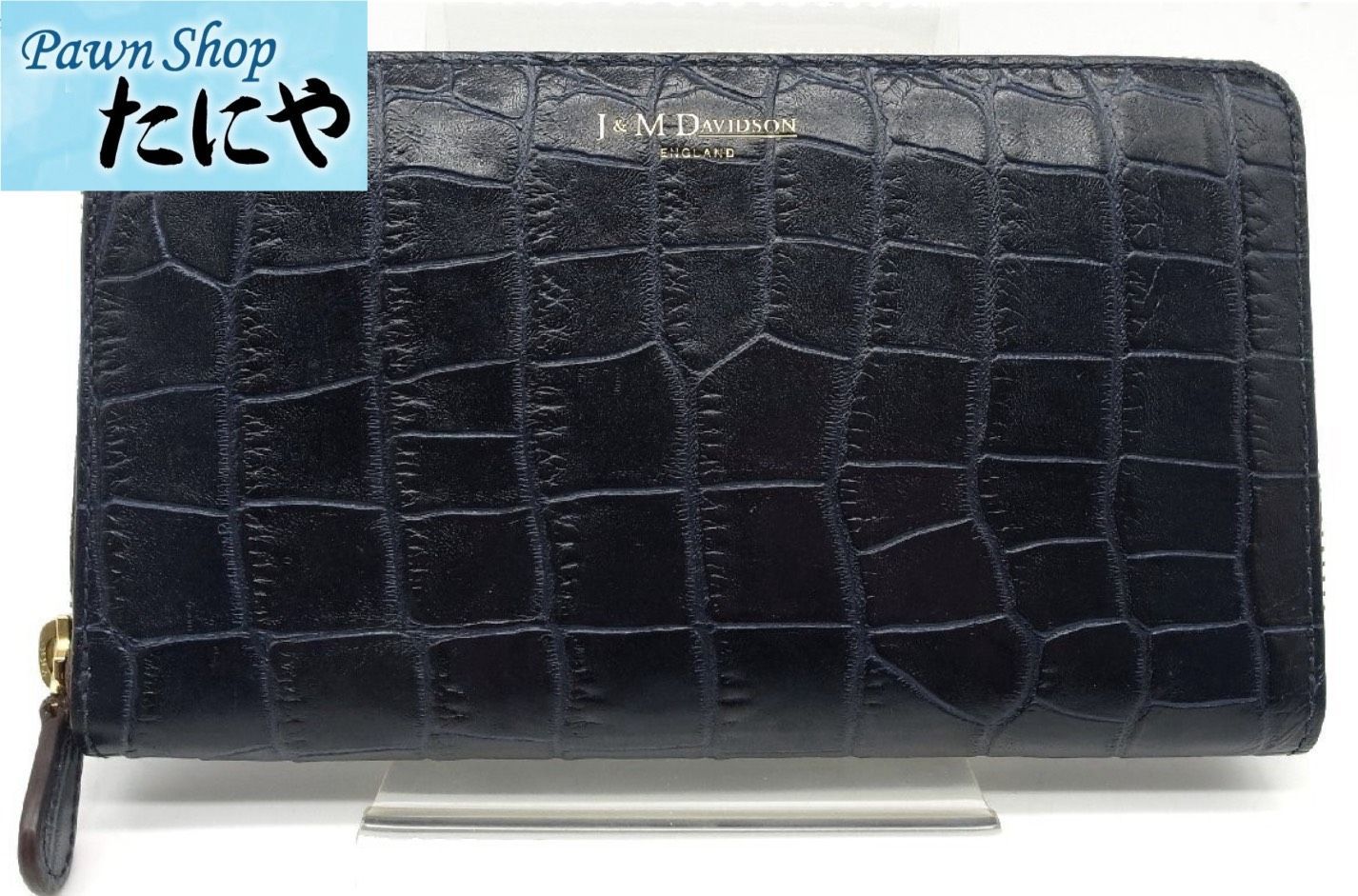 J&M DAVIDSON（ジェイアンドエムデヴィドソン） 長財布 クロコ型押し