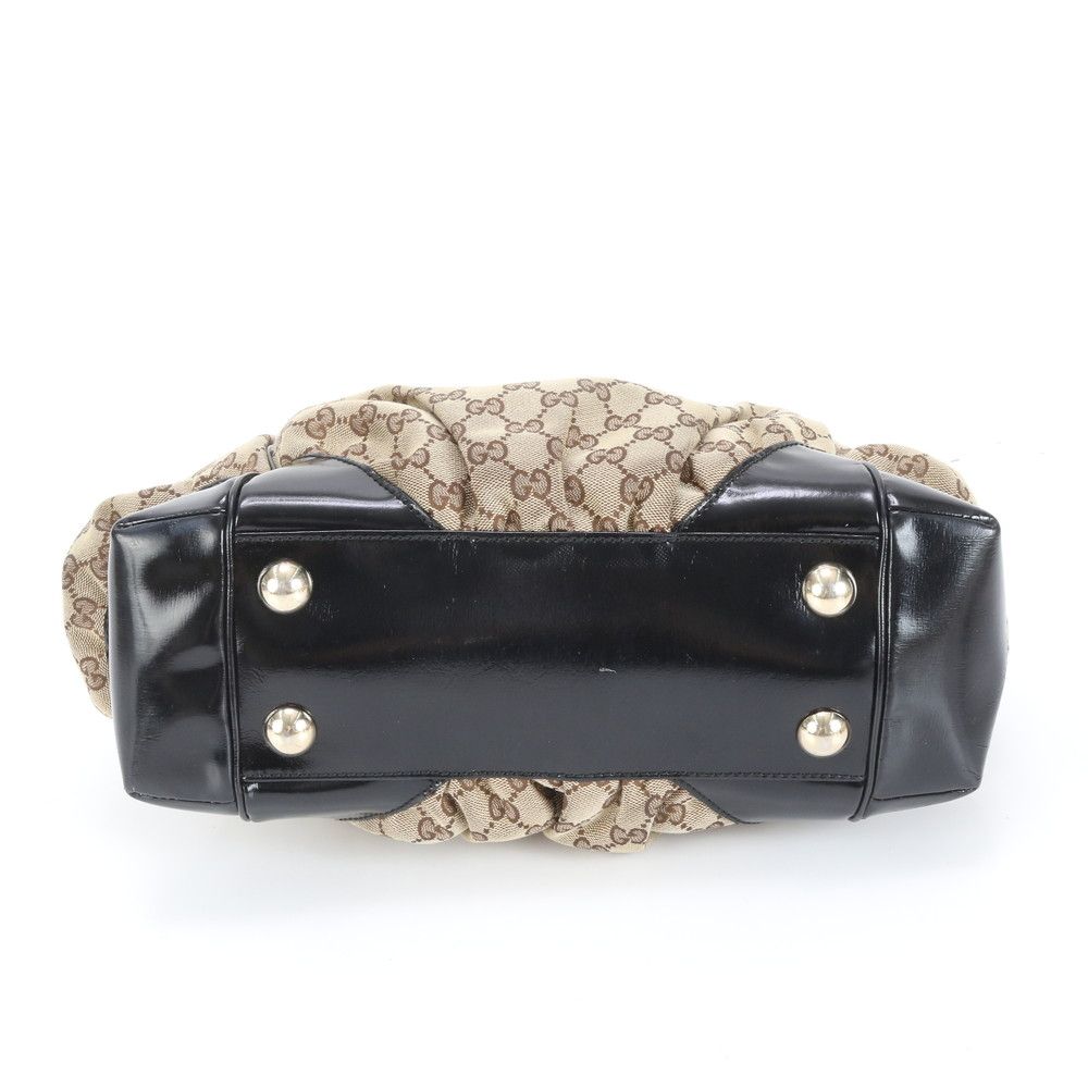 極美品 グッチ GGキャンバス 203529 レザー トート バッグ 肩掛け