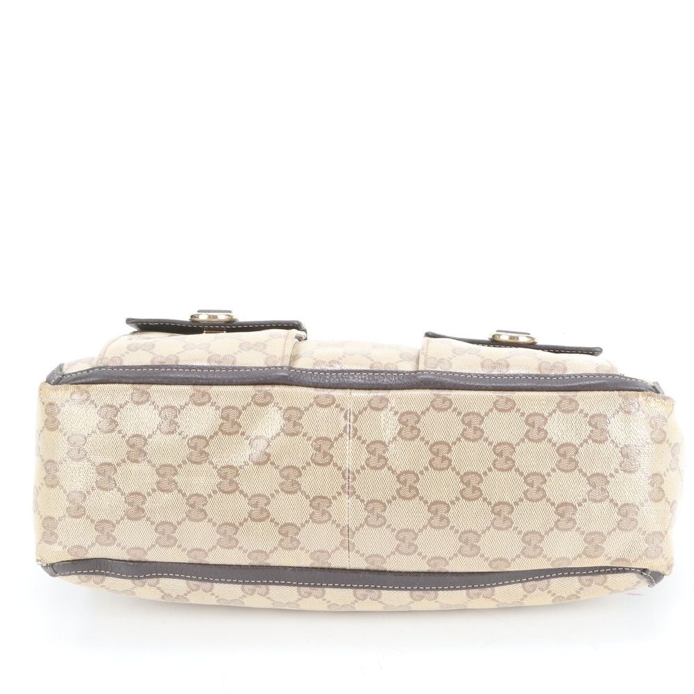 美品 グッチ GG クリスタル アビー 268639 レザー トート バッグ