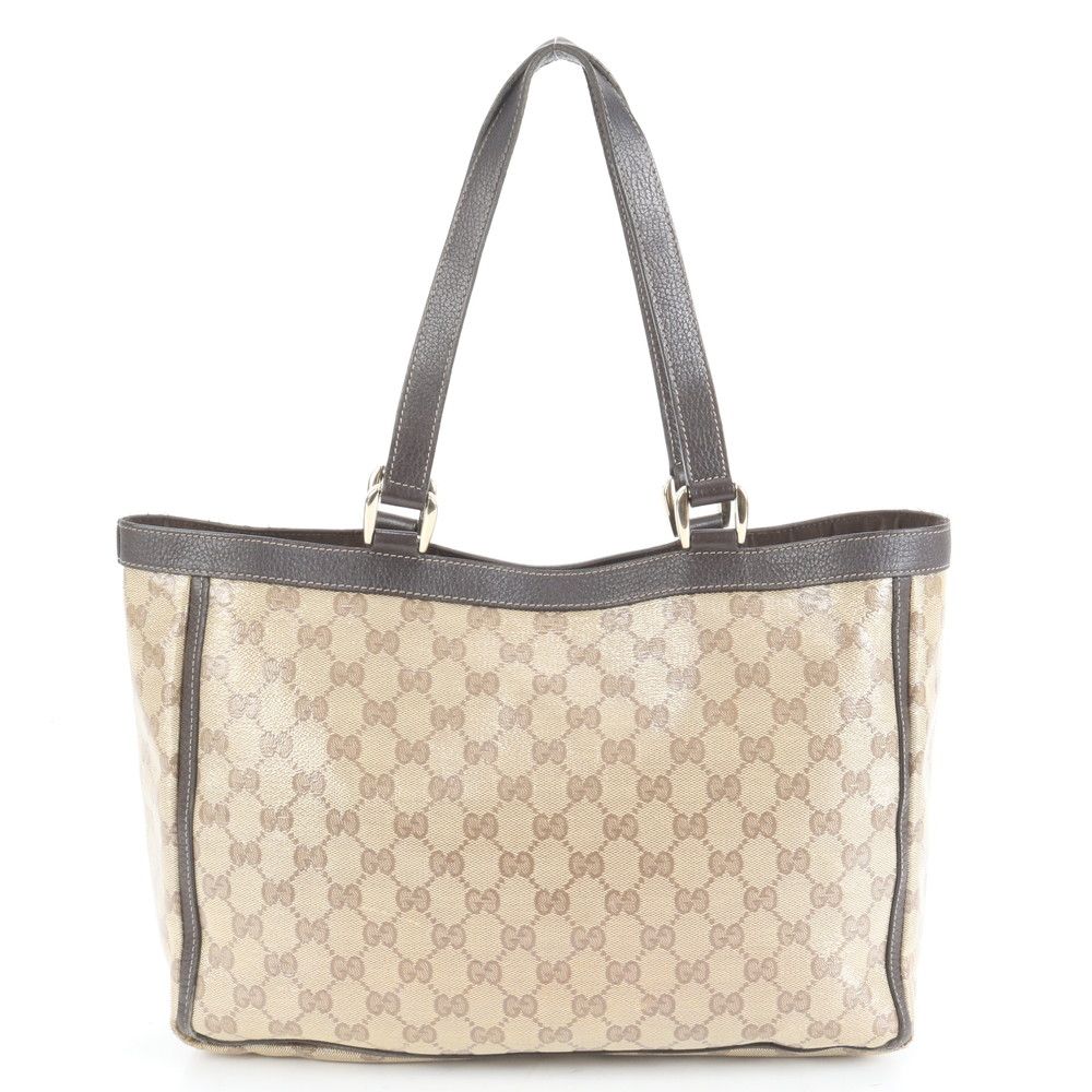 美品 グッチ GG クリスタル アビー 268639 レザー トート バッグ