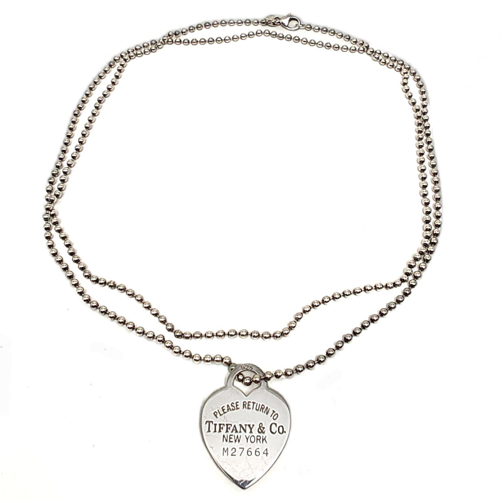 ティファニー リターントゥハート ネックレス ボールチェーン Ag925