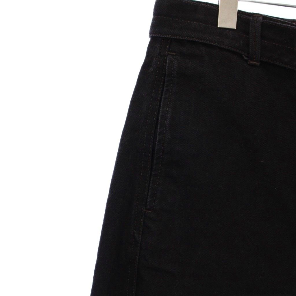 ルメール LEMAIRE ツイストベルテッドパンツ ワイド S 黒 PA326 LD1000