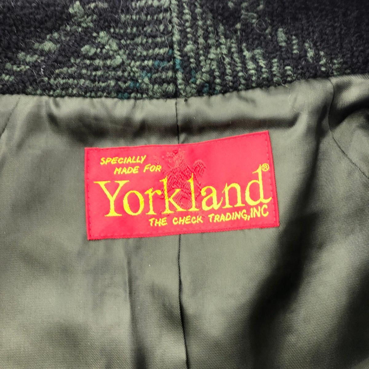 YORKLAND ヨークランド スタンドカラーコート サイズ:9AR チェック柄