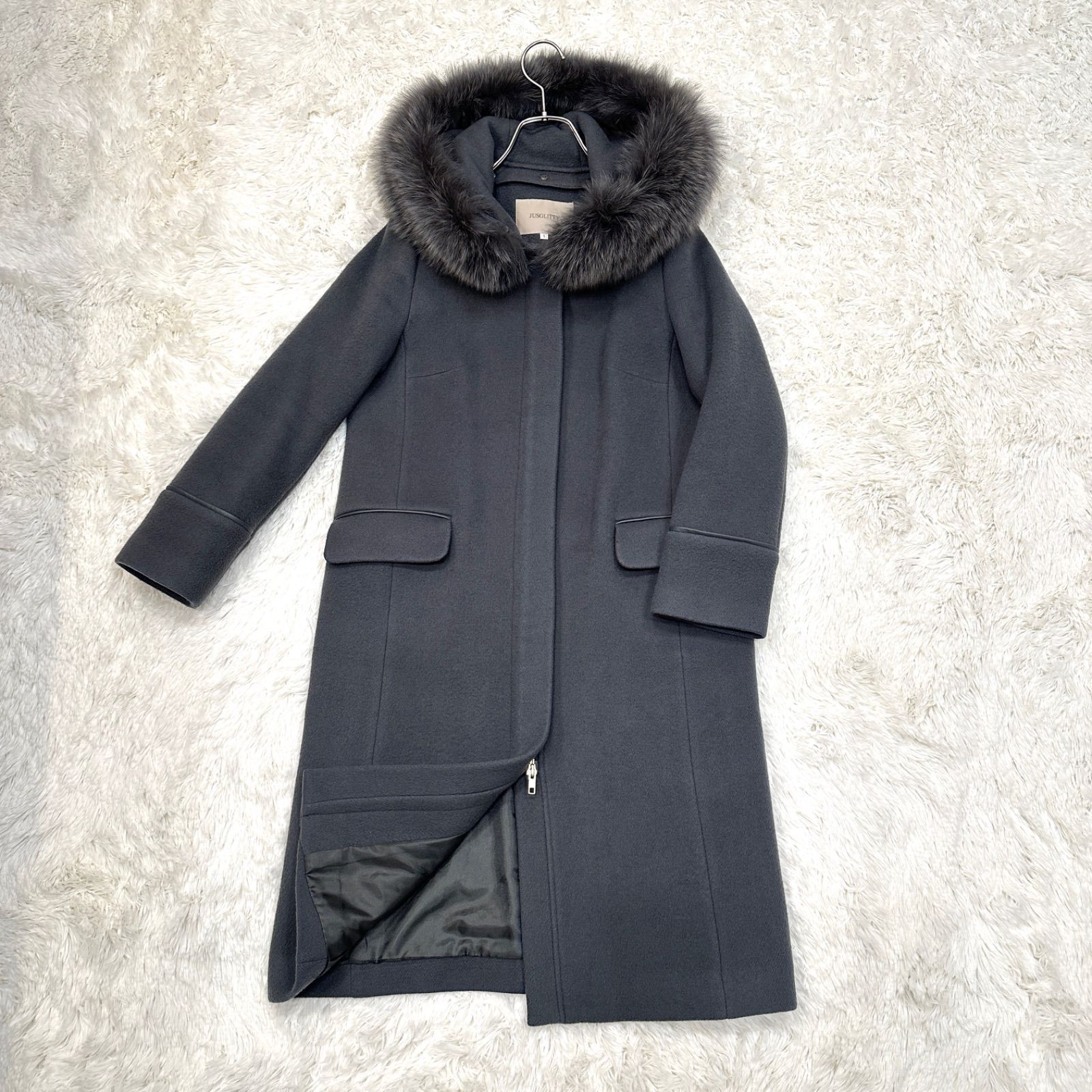 SALE】ジャスグリッティー JUSGLITTY 3Wayコート チャコールグレー1