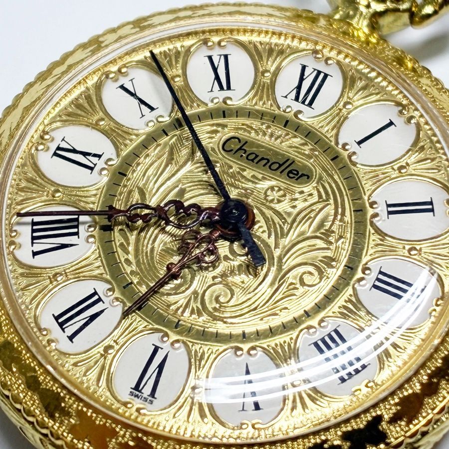 ◇中古状態良好◇Chandler【チャンドラー】懐中時計 SS ペンダント