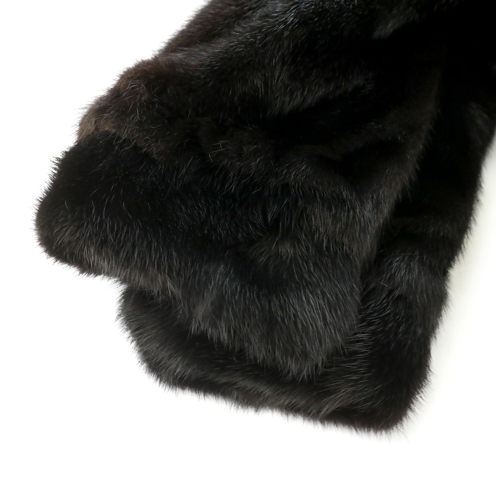 良品 11号 大きいサイズ サガミンク リアルファー ハーフ丈 毛皮