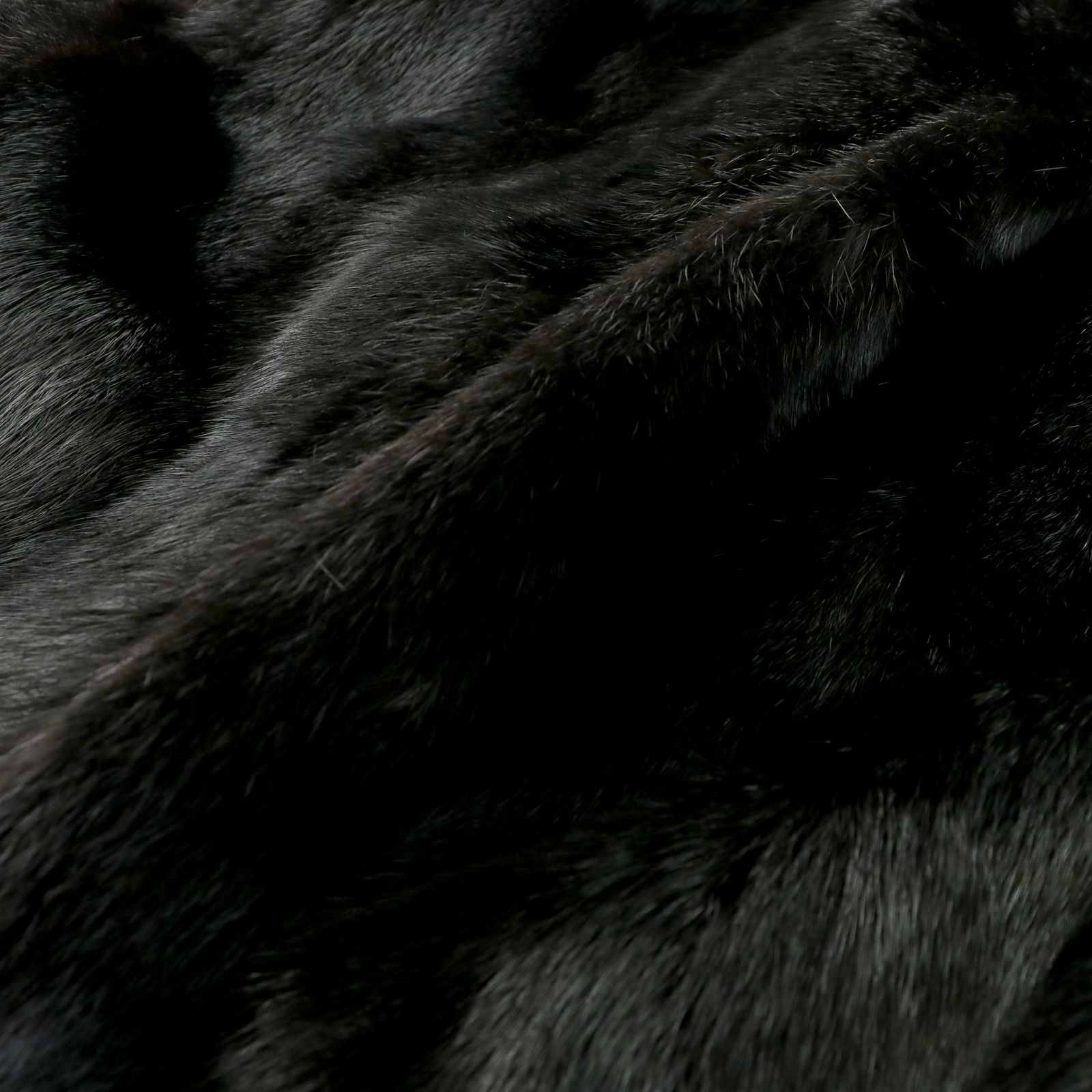 サガミンク SAGA MINK 銀サガ ファーコート ミドル ハーフ ブラック