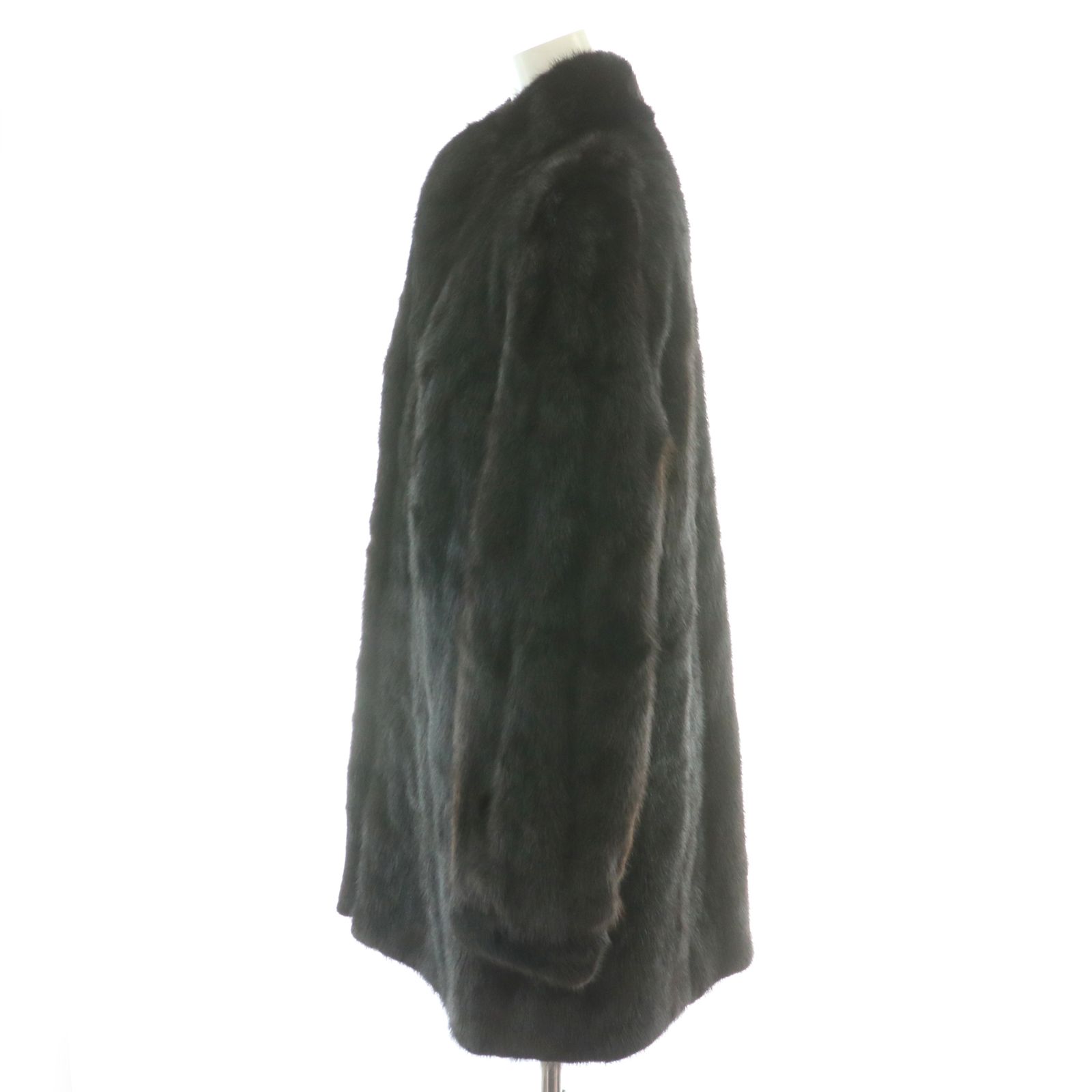美品】Lサイズ SAGA MINK ミンク ミドルコート ブラック ファー SAGA
