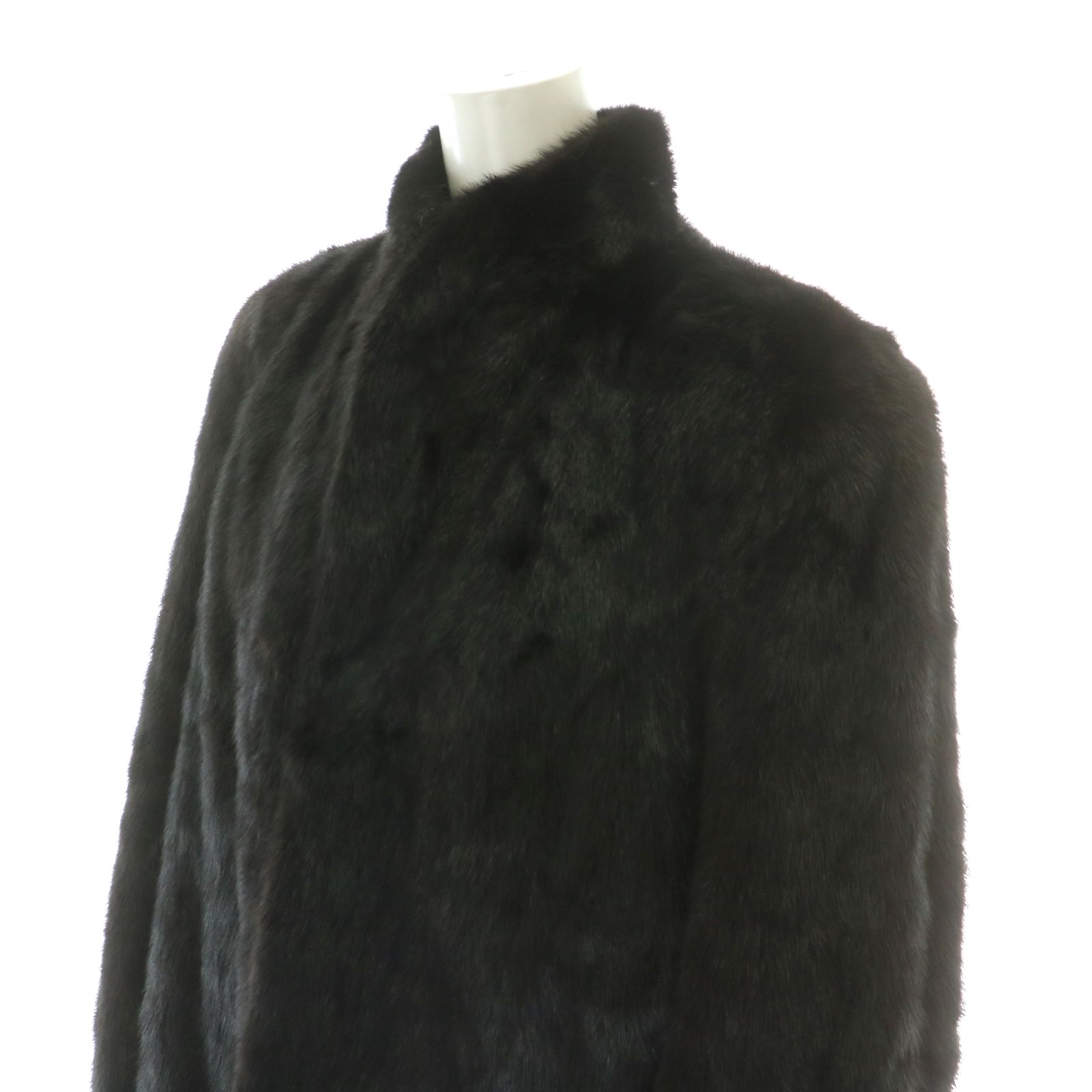 サガミンク SAGA MINK 銀サガ ファーコート ミドル ハーフ ブラック