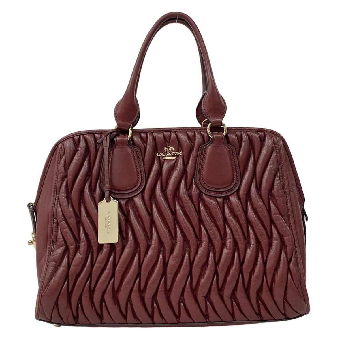 COACH(コーチ) ハンドバッグ サッチェル イン ギャザード レザー 33533 