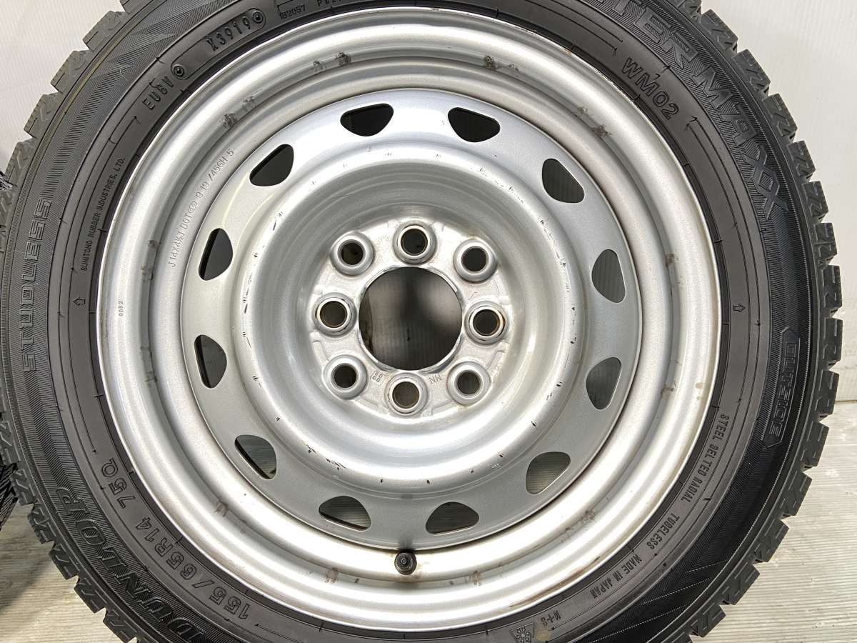 155/65R14 ダンロップ ウィンターマックス WM02 キャロウィン MN 14x4