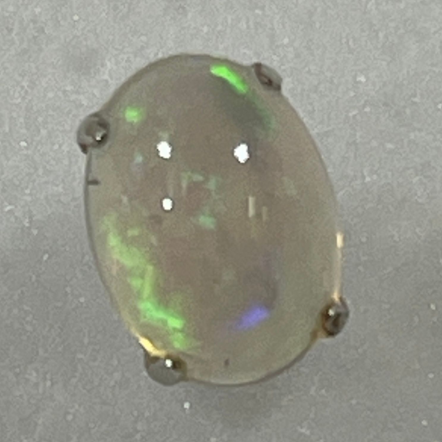 ☆ K18WG刻印 18金 ホワイトゴールド 石付き両耳ピアス キャッチ 