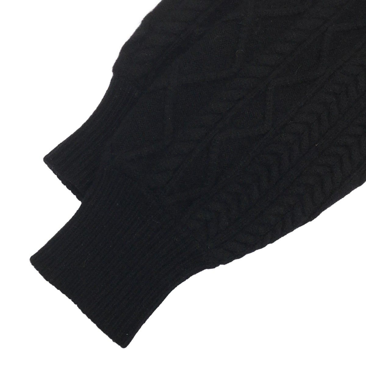 【MYLAN】マイラン カシミヤ100% ケープニット ブラック MYLAN マイラン Cashmere Cable Knit V Neck Cardigan カシミヤ