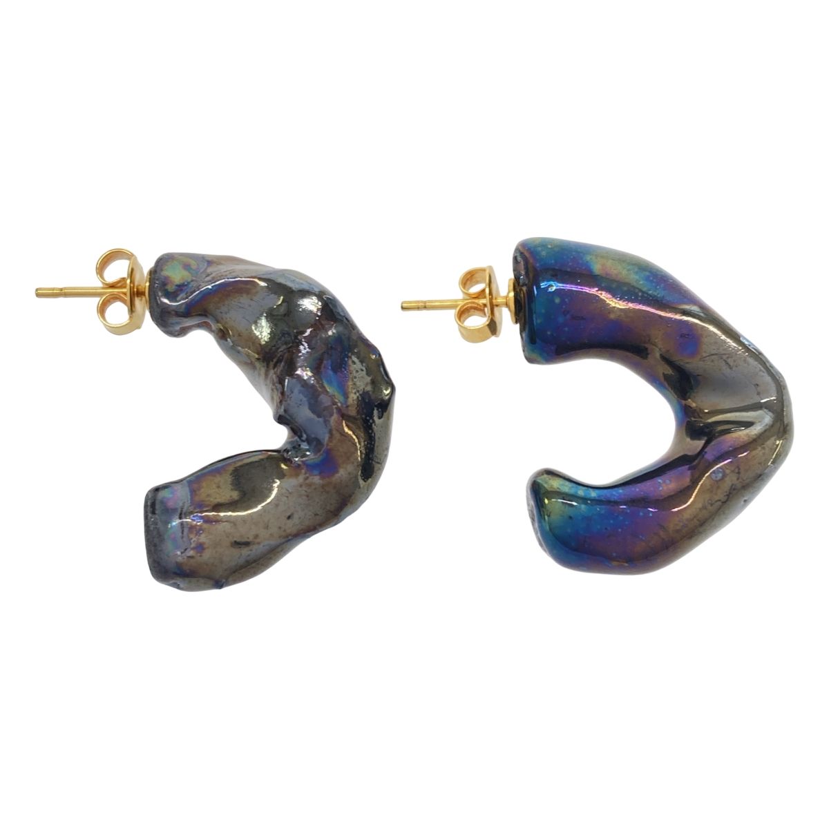 LEVENS JEWELS レヴェンス ジュエルズ PIEDRA HOOPS ピアス ブラック系 