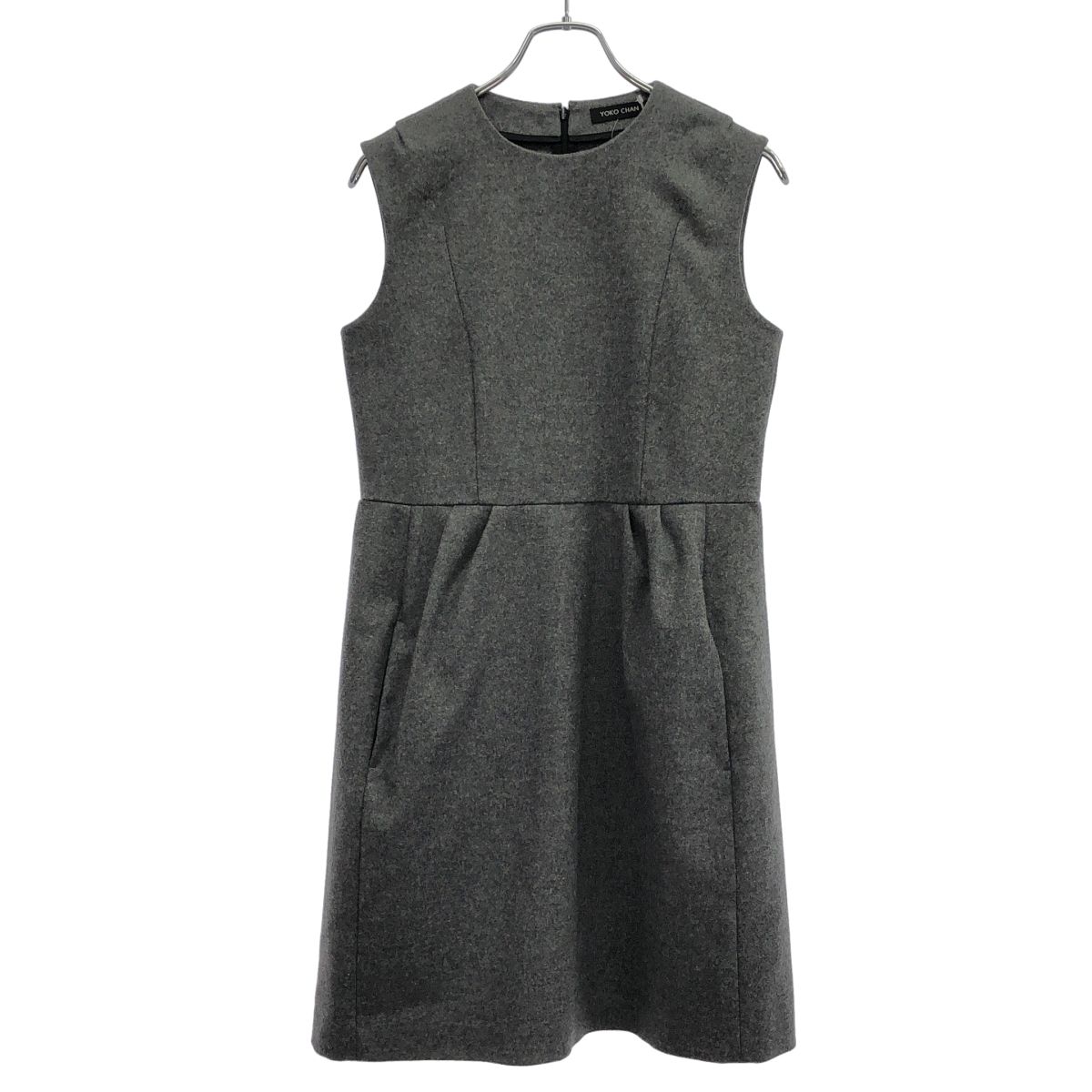 YOKOCHAN ヨーコチャン ノースリーブ ウール ワンピース グレー L YOKO CHAN ヨーコチャン ノースリーブウールワンピース YCD-13FWC-079