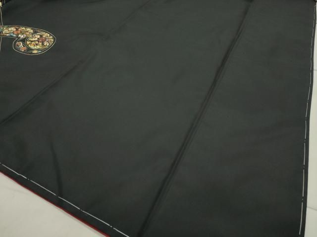 平和屋着物○中国三大刺繍スワトウ刺繍総刺繍訪問着本場縞大島紬結び紐