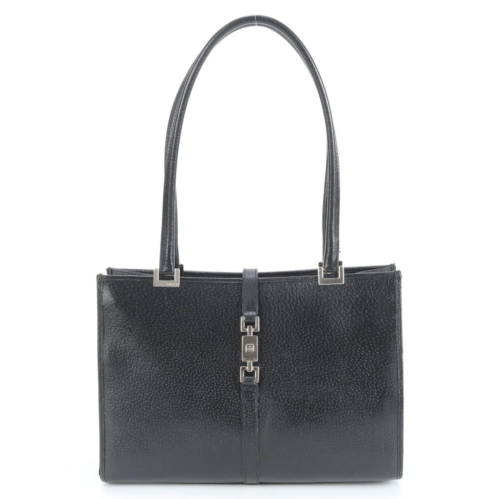 良品　GUCCI ジャッキー　GGナイロン　キャンバス　レザー　ブラック GUCCI グッチ ジャッキー ショルダーバッグ GGキャンバス ブラック