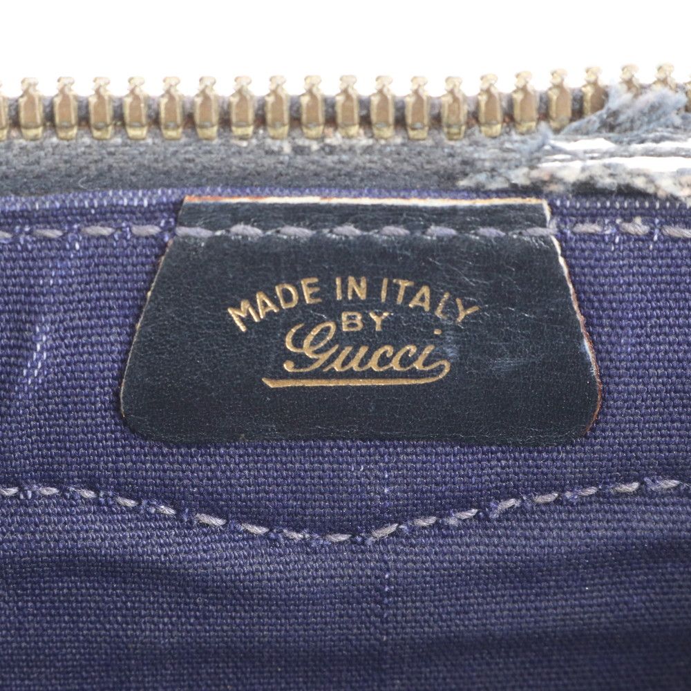 美品 グッチ GGキャンバス シェリー ライン レザー ボストン バッグ