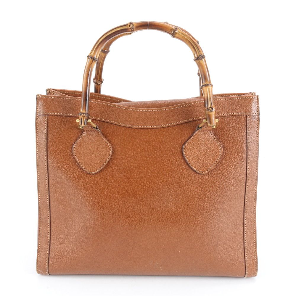 ヴィンテージ オールド グッチ バンブー ダイアナ レザー トート