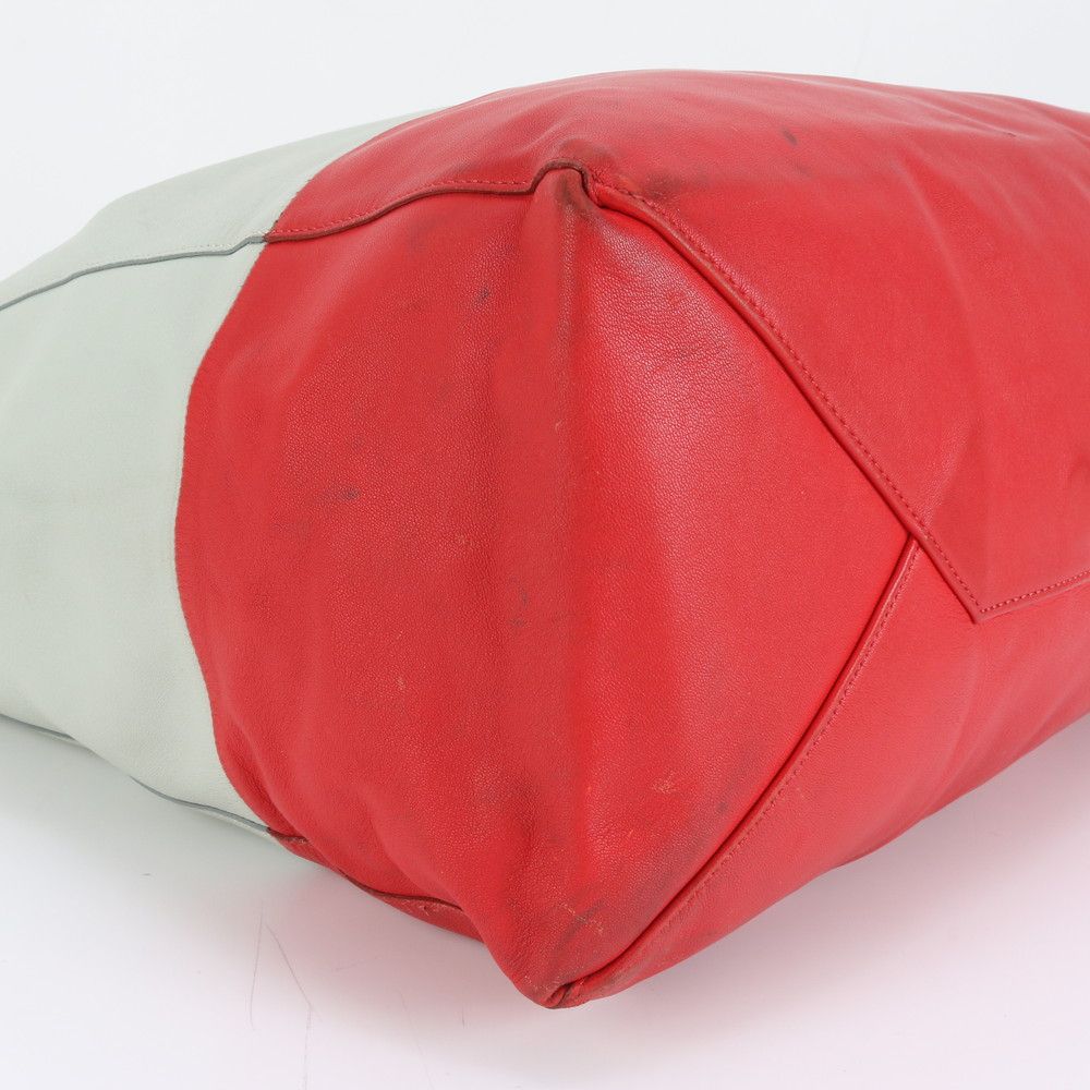 美品 セリーヌ ホリゾンタル カバ バイカラー レザー トート バッグ