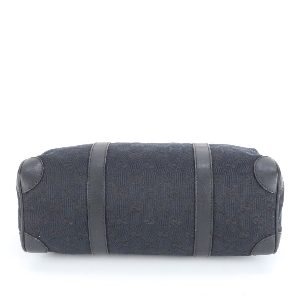 極美品 グッチ GG キャンバス ミニ ボストン レザー ハンドバッグ