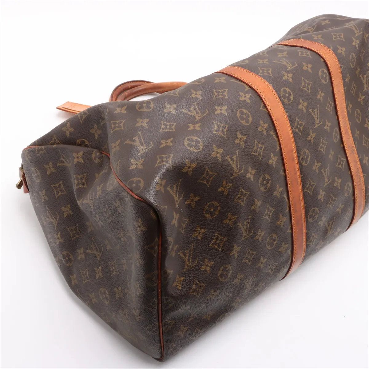 美品 ルイヴィトン モノグラム キーポル 55 M41424 レザー ボストン