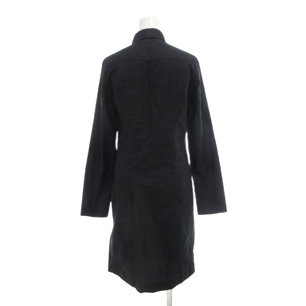 PRADA ネイビー 長袖ワンピース プラダ PRADA ワンピース 38 シルク 長袖 ひざ丈 紺 ネイビー /AE