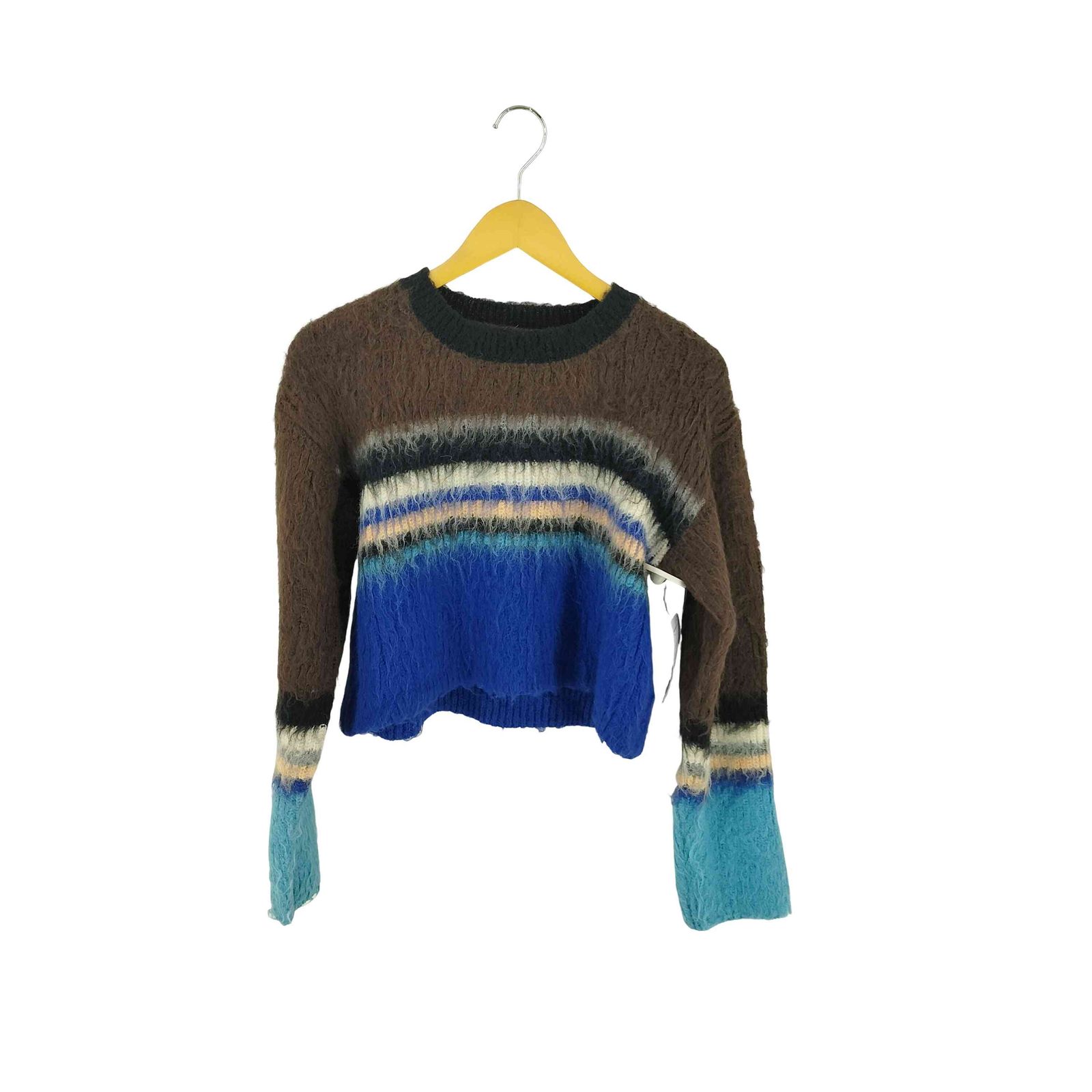 メゾンスペシャル MAISON SPECIAL Multi Border Short Length Knit