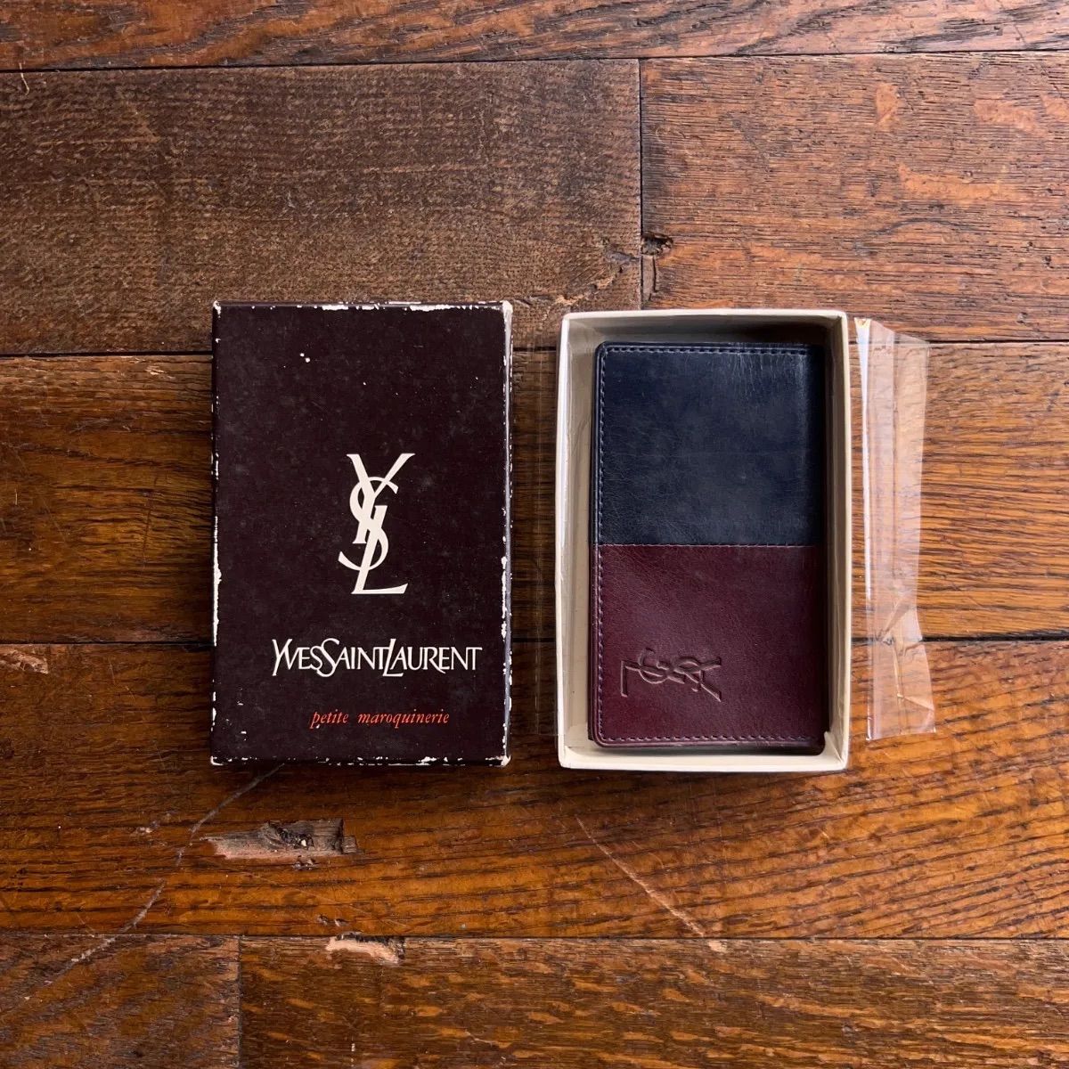 YVES SAINT LAURENT 90s Leather Key Case / Bicolor Leather Japan