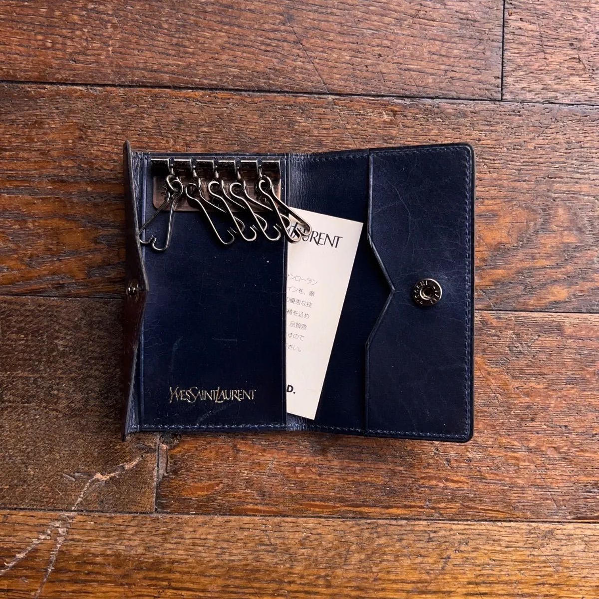 ⭐︎Yves Saint Laurent ⭐︎廃盤Y-MAIL柄 ブラックキーケース SAINT