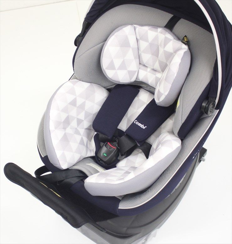美品 クルムーヴ スマート ISOFIX エッグショック JN-570 ネイビー