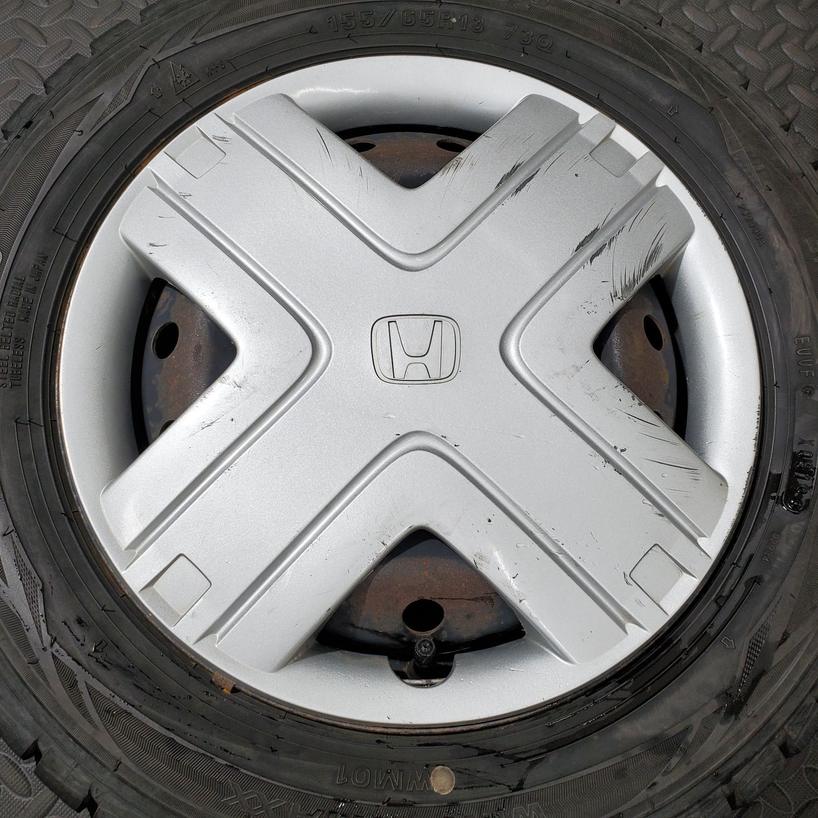 19年製 155/65R13 ダンロップ WM01 ホンダ ライフ JC1 ゼスト ザッツ 