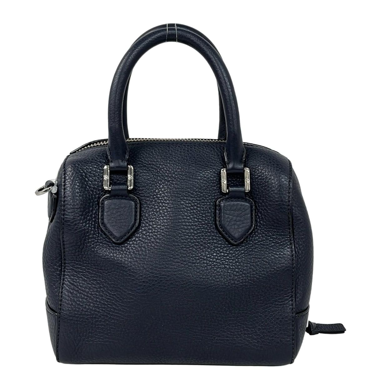 正月SALE！TORY BURCH ネイビー 購入 レザー ハンドバッグ