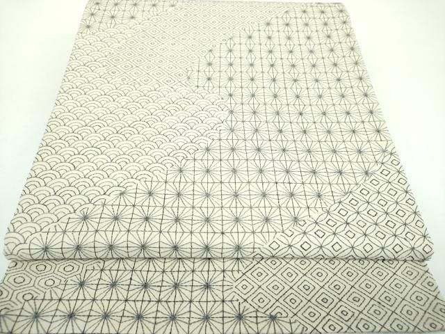 平和屋着物●極上　両面　全通柄袋帯　刺し子　総刺繍　吉祥文様　やまと誂製　正絹　逸品　DABB4470ps 平和屋着物○極上 両面 全通柄袋帯 刺し子 総刺繍 吉祥文様 やまと誂製