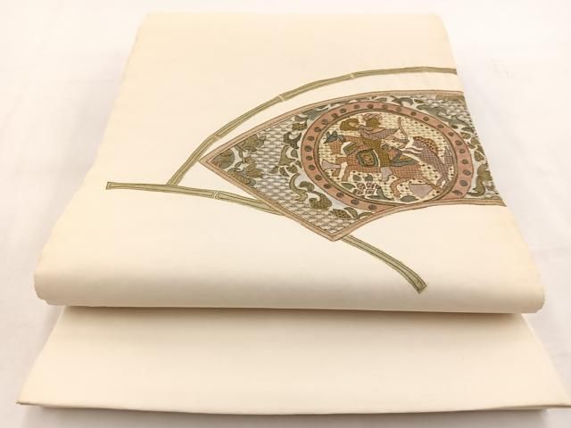 専用帯4690●高級 正絹 紬 相良刺繍 汕頭刺繍 袋帯 中国三大刺繍 花文華文 帯4690○高級 正絹 紬 相良刺繍 汕頭刺繍 袋帯 中国三大刺繍 花