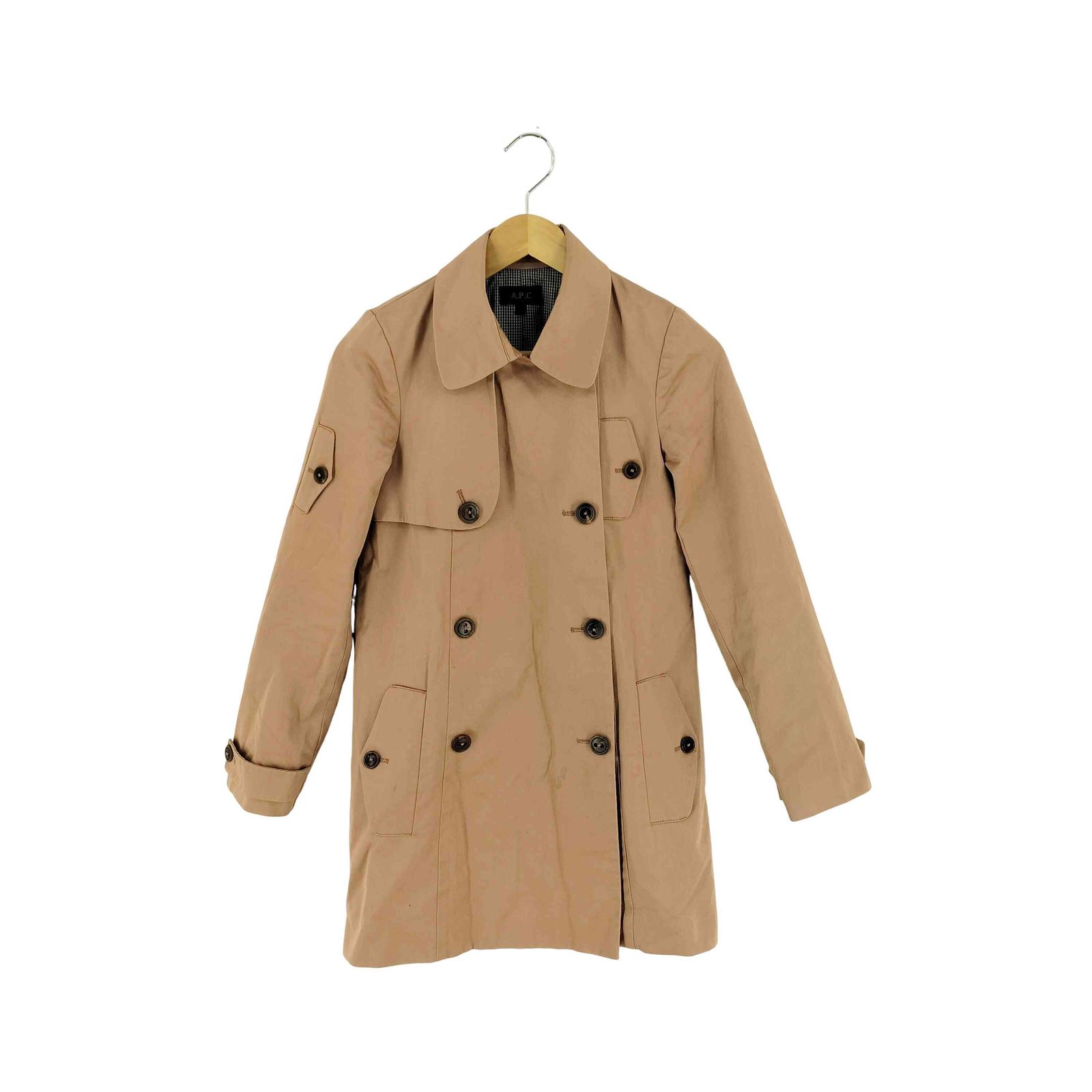アーペーセー A.P.C. ダブルブレストショートトレンチコート 