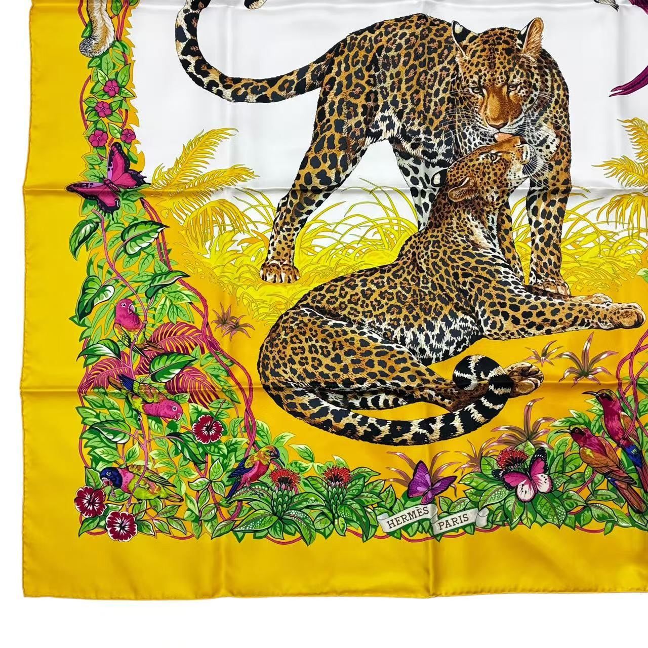 エルメス　スカーフ　ジャングルラブ　ディップダイ 未使用品 HERMES エルメス スカーフ カレ90 DIP DYE ディップ・ダイ