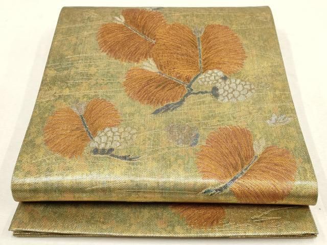 平和屋着物▽織螺鈿の第一人者 伝統箔匠 木村幸啓 六通柄袋帯 螺鈿箔