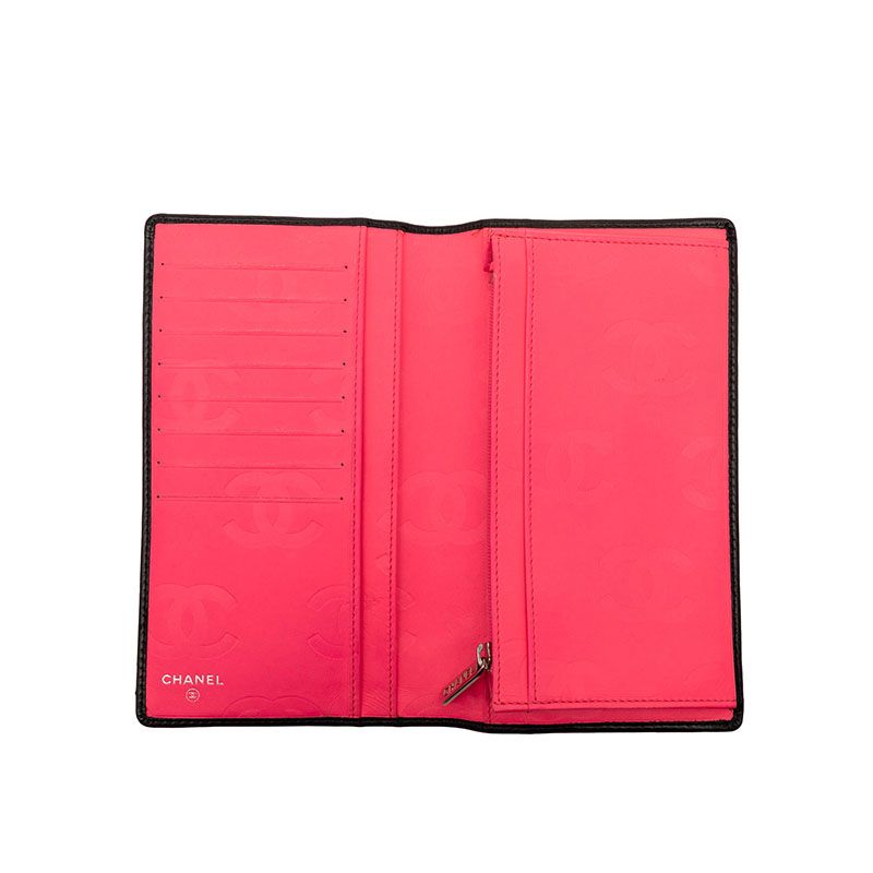 シャネル カンボンライン マトラッセ ココマーク ブラック ピンク