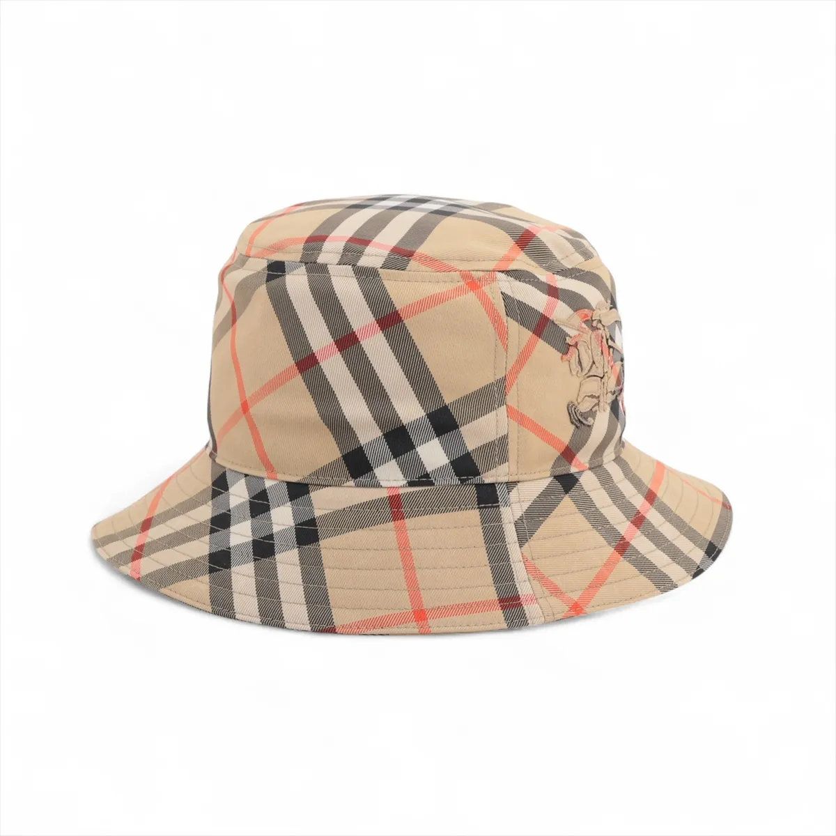 極美品 バーバリー ノバ チェック バケットハット バケハ ベージュ M