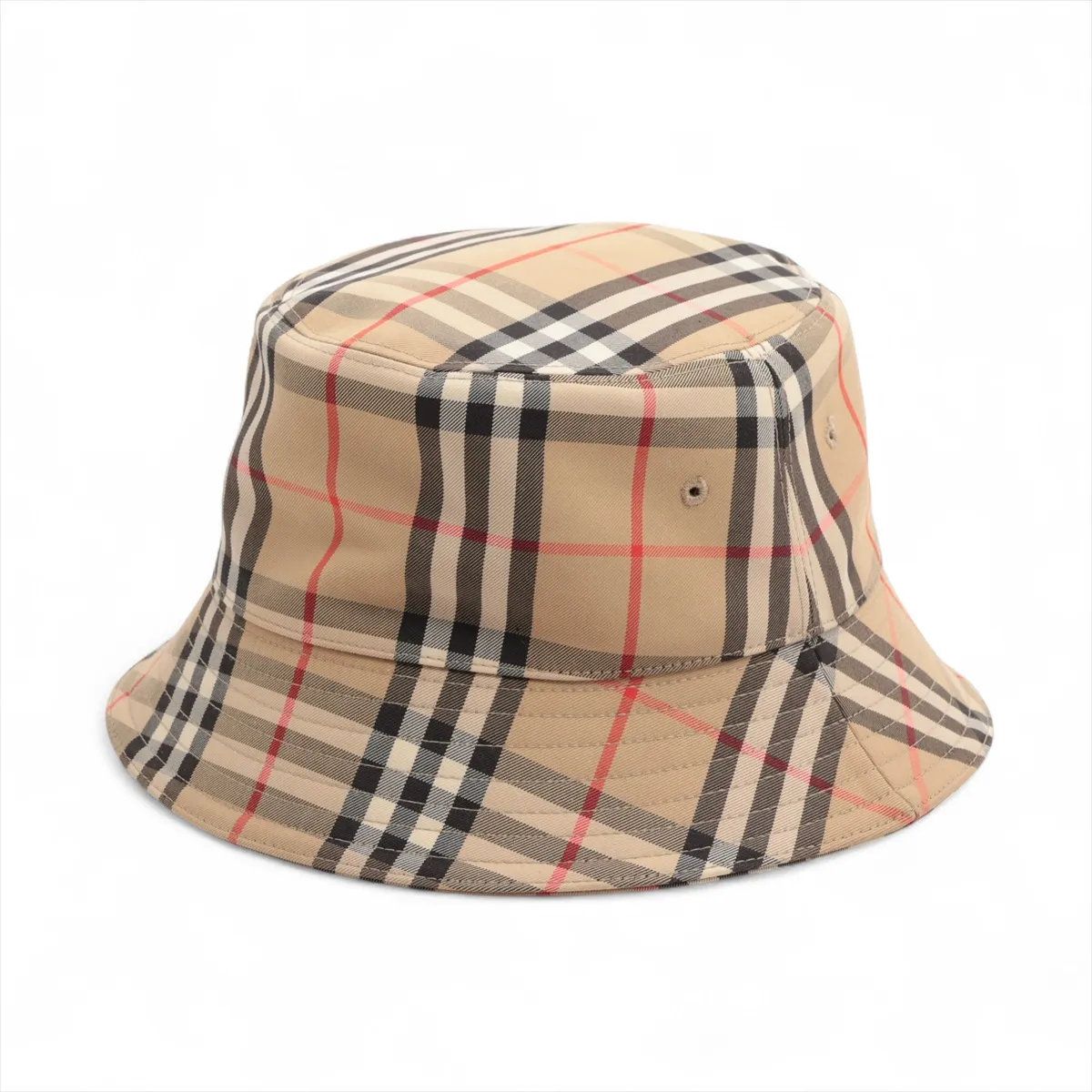 極美品 バーバリー ノバ チェック バケットハット バケハ M ベージュ