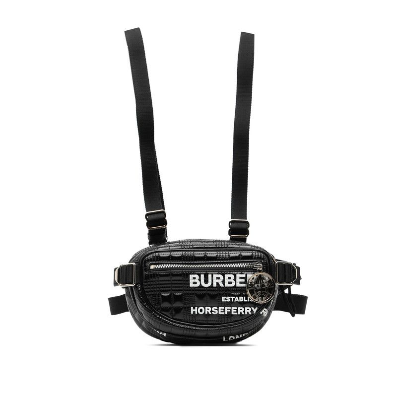 バーバリー ホースフェリー ブラック×ブラック S 中古・古着通販】BURBERRY (バーバリー) ホースフェリー ロゴ