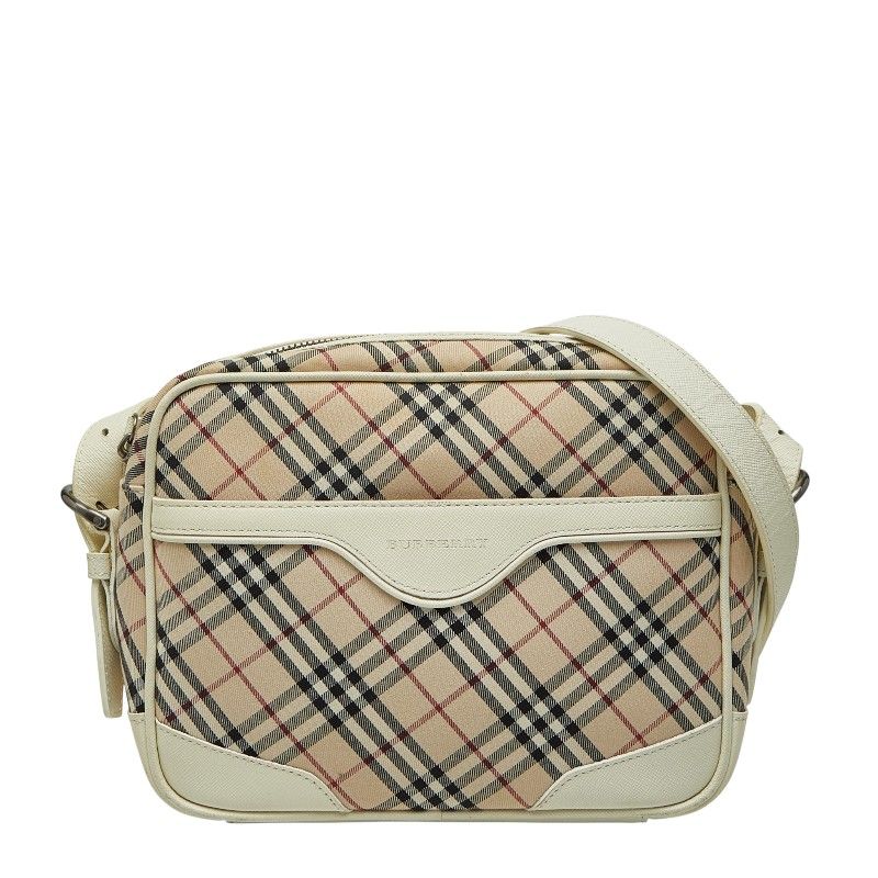バーバリー ロンドンノバチェック ウール ショルダーバッグ 斜めがけ ベージュ BURBERRY ノバチェック ショルダーバッグ ベージュ