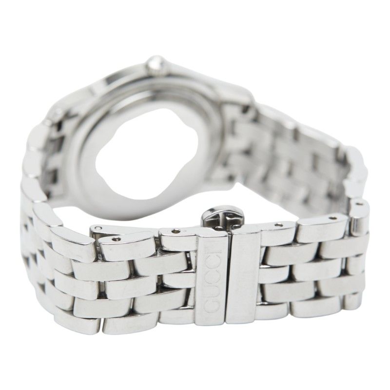 グッチ 11Pダイヤ 5500L シルバー ブラック ステンレススチール