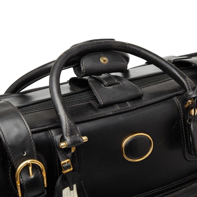 グッチ ボストンバッグ スーツケース ブラック レザー レディース